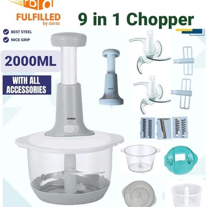 3-Blade Chopper & Food Processor, with 2000 ML Cup